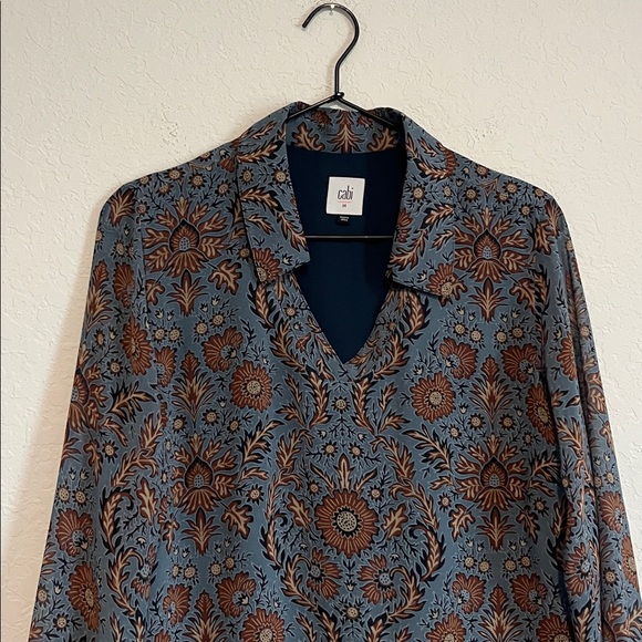 CAbi Long Sleeve Printed Collared Dress - Picture 2 of 7